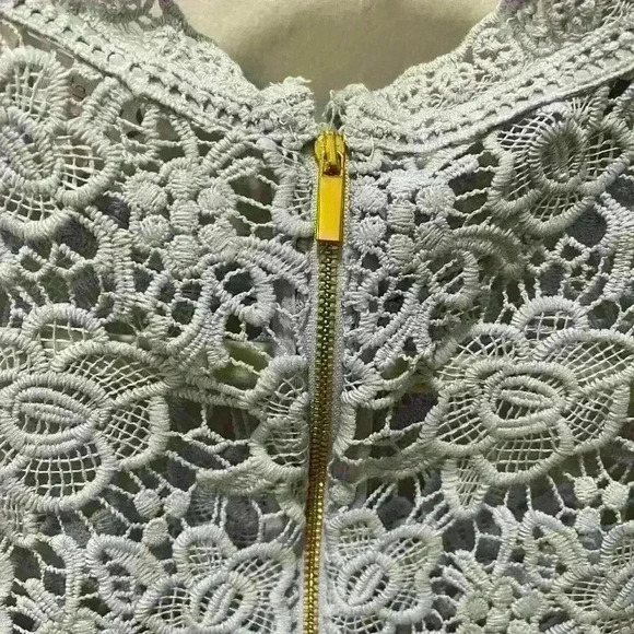 Nanette Lepore Mock Neck Lace Top in Violet/blue Size XL - Picture 9 of 9